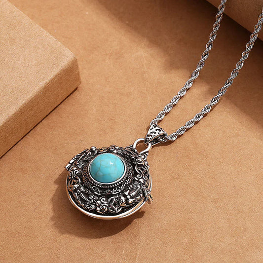 Collar de cobre con suerte Pi Xiu tibetano de piedras
