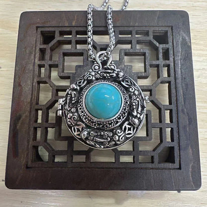 Collar de cobre con suerte Pi Xiu tibetano de piedras
