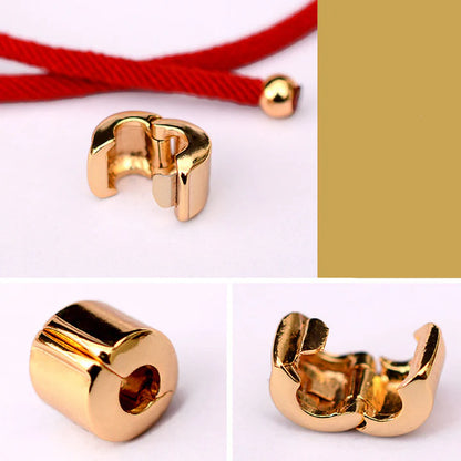 Pulsera de hilo rojo PiXiu Luck chapada en oro de 24K